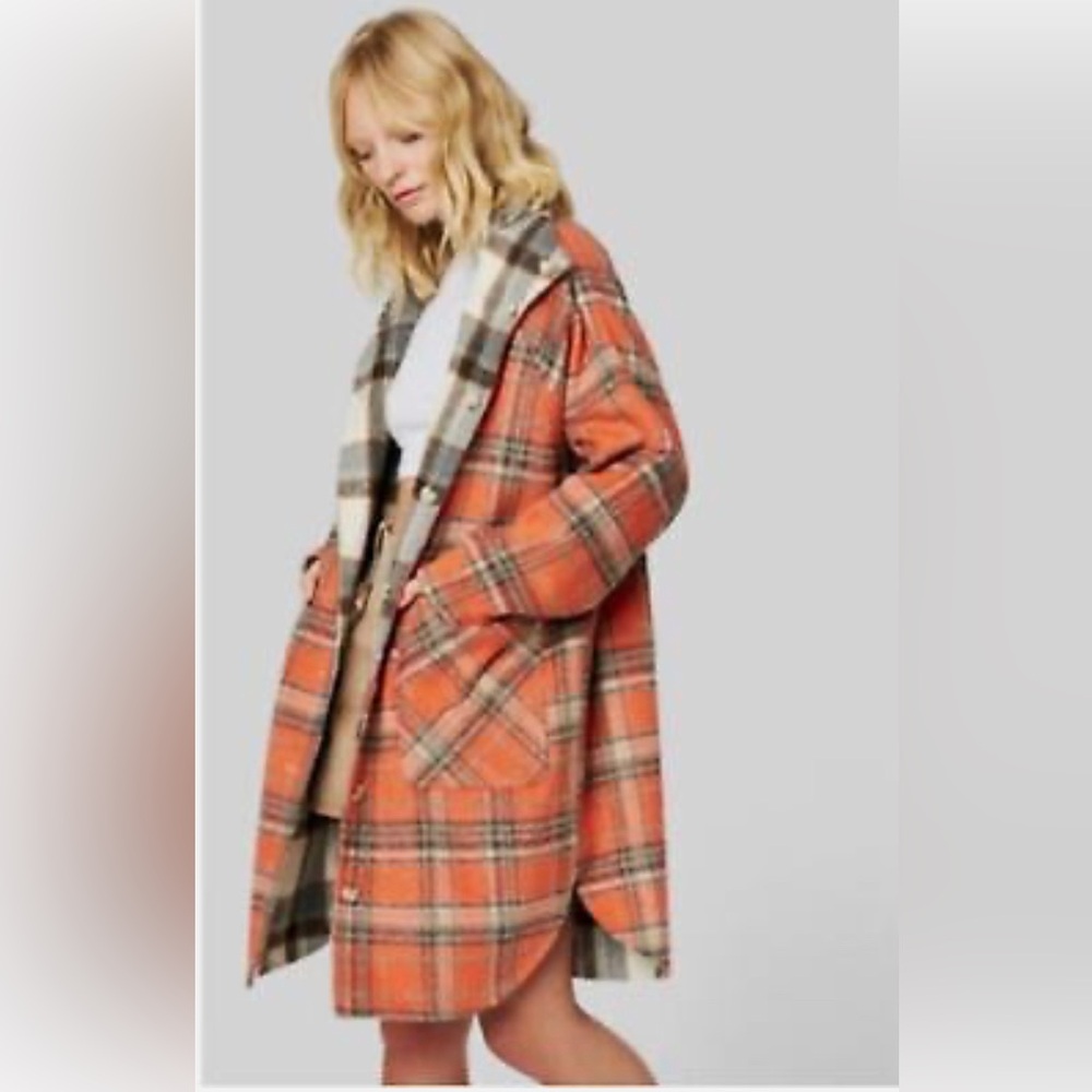 BLANK NYC reversible plaid jacket